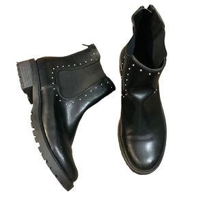 Universal Thread Vegan Black Stud Moto Combat Boots 9.5